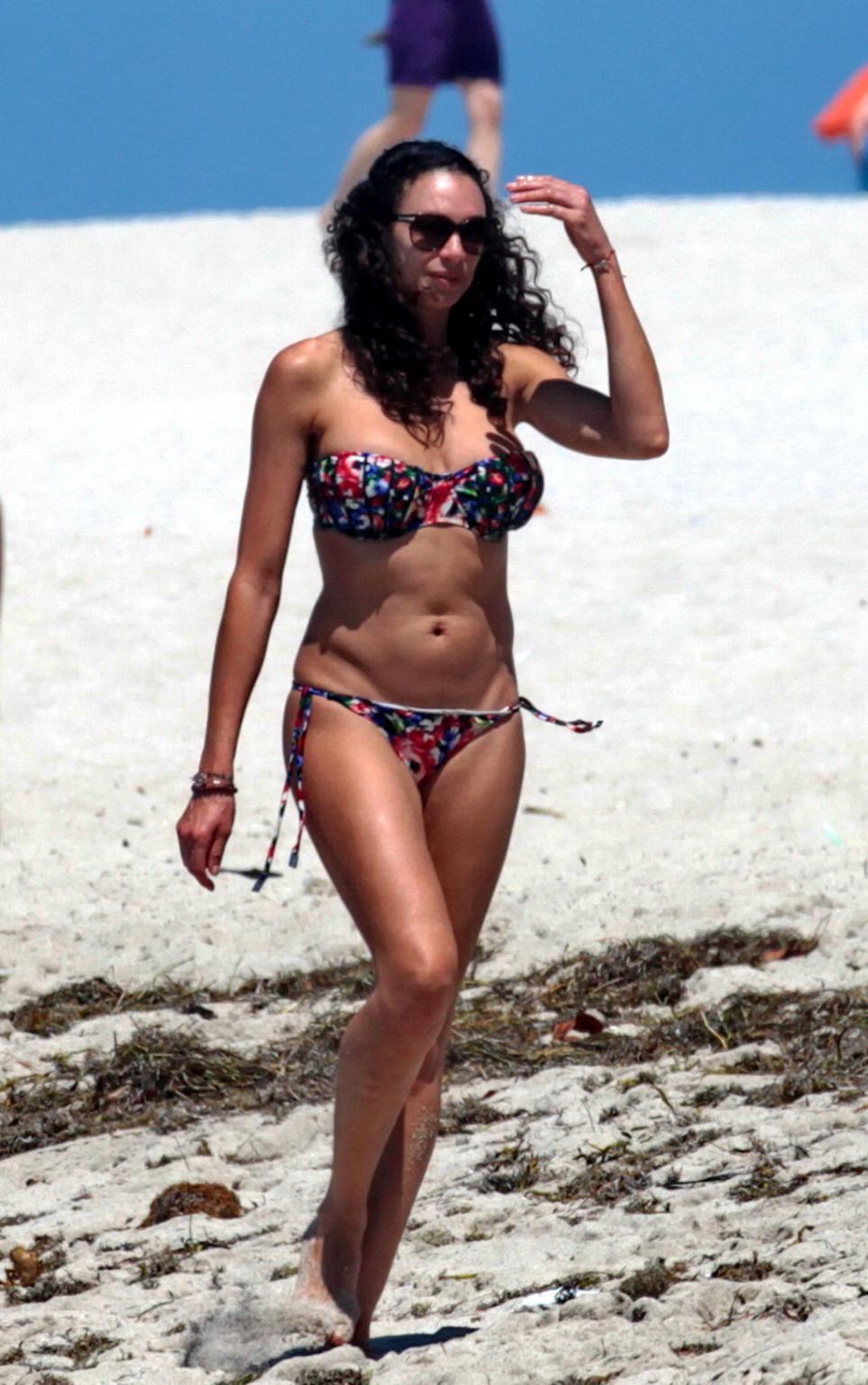 16P Lilly Becker showing off her bikini body on a beach in Miami
