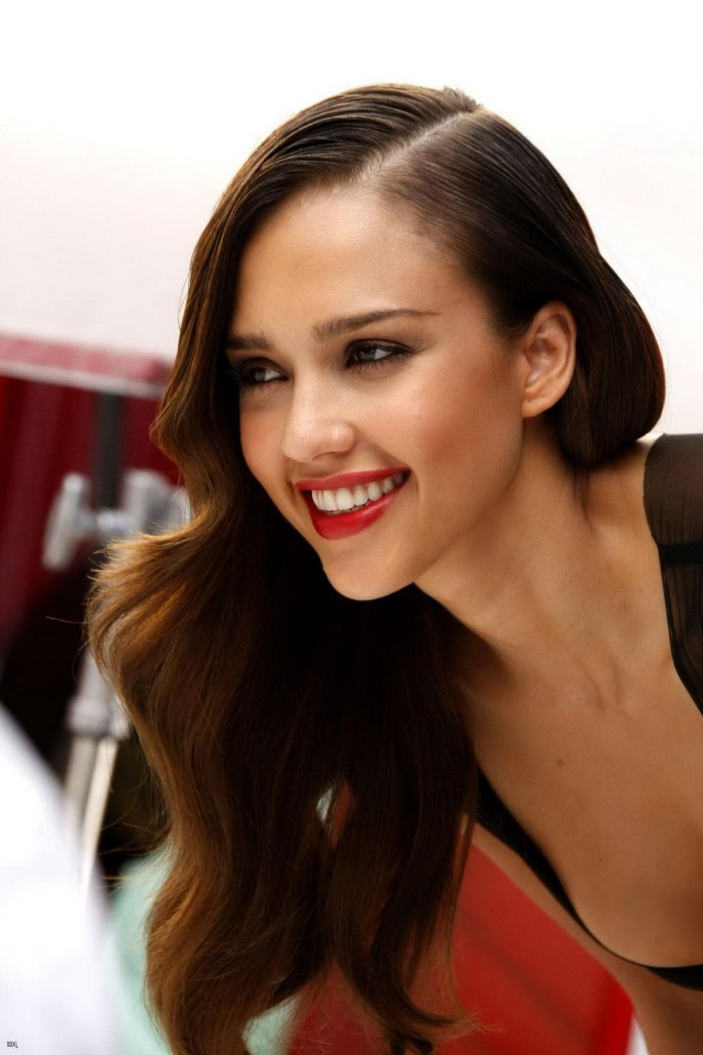 16P Jessica Alba busty in various black outfit at the Campari calendar photoshoot