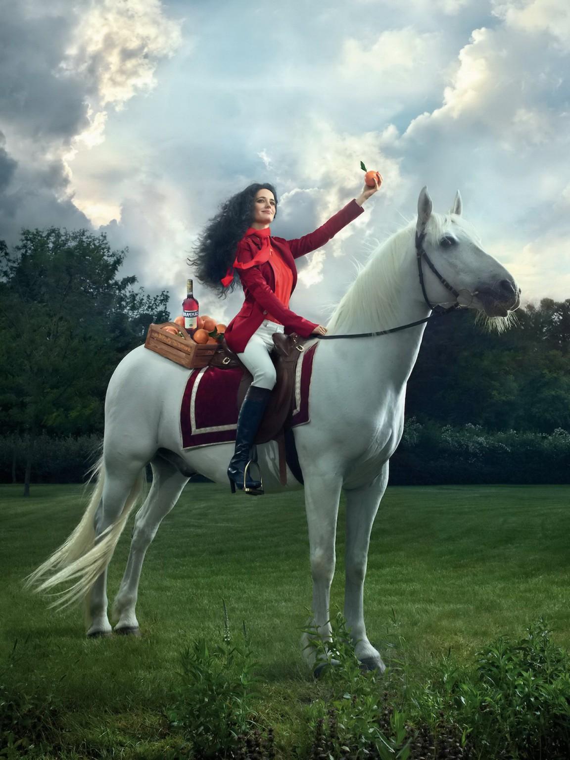 16P Eva Green busty and leggy wearing various red outfit for Campari Calendar 2015 p