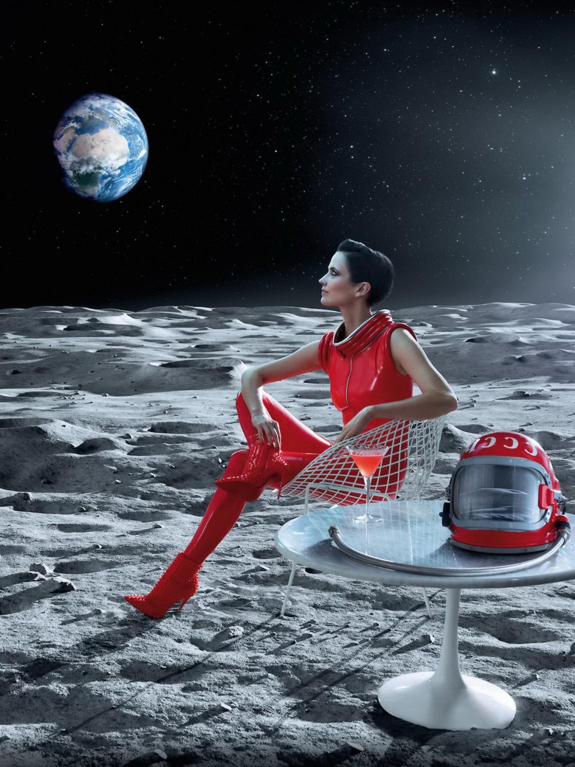 16P Eva Green busty and leggy wearing various red outfit for Campari Calendar 2015 p