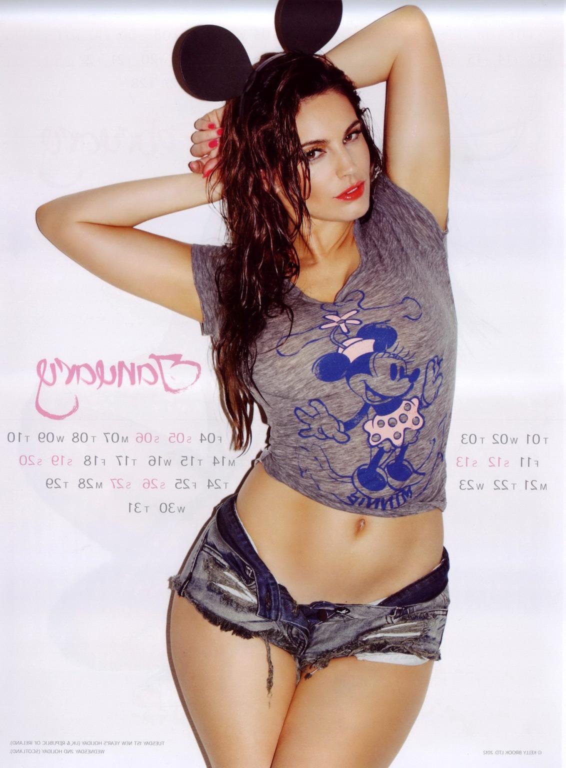 10P Busty Kelly Brook looking very hot in her official 2013 calendar