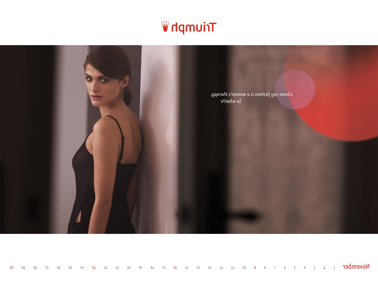16P Elisa Sednaoui in very sexy Triumph 2012 lingerie calendar