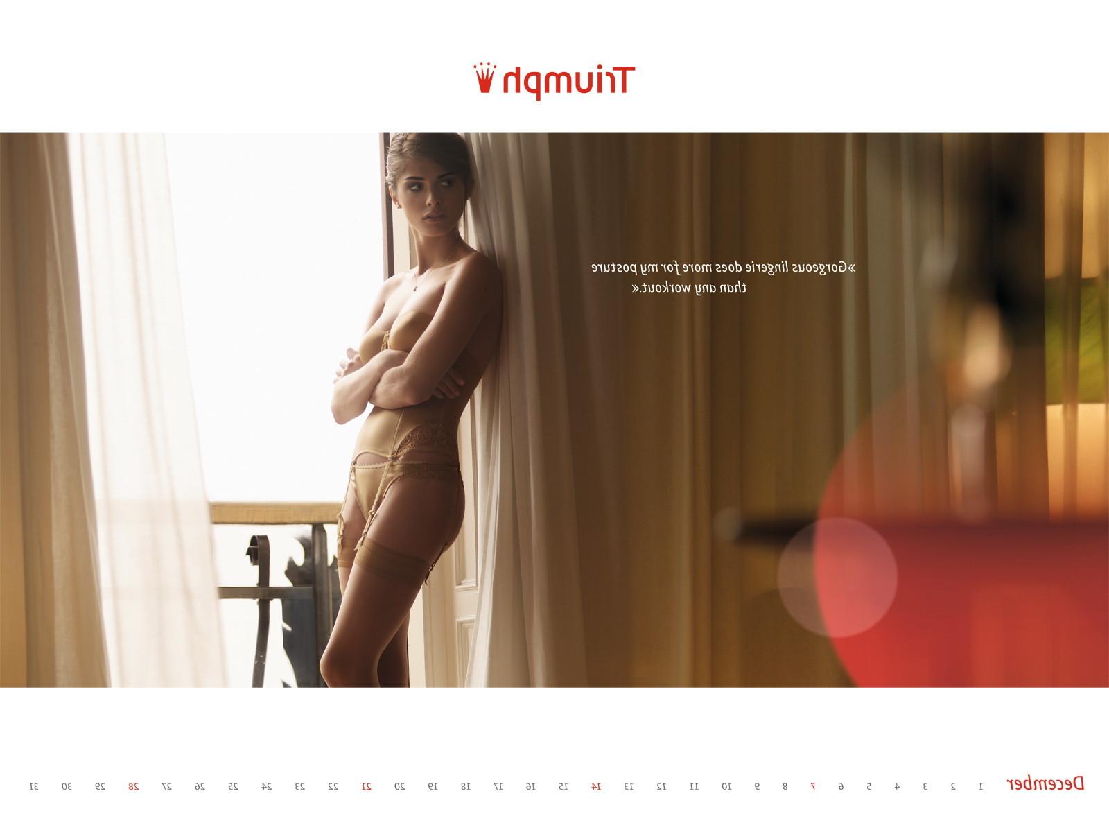 16P Elisa Sednaoui in very sexy Triumph 2012 lingerie calendar