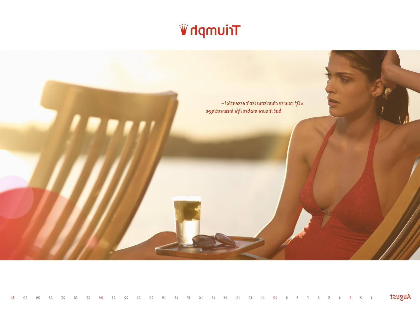 16P Elisa Sednaoui in very sexy Triumph 2012 lingerie calendar