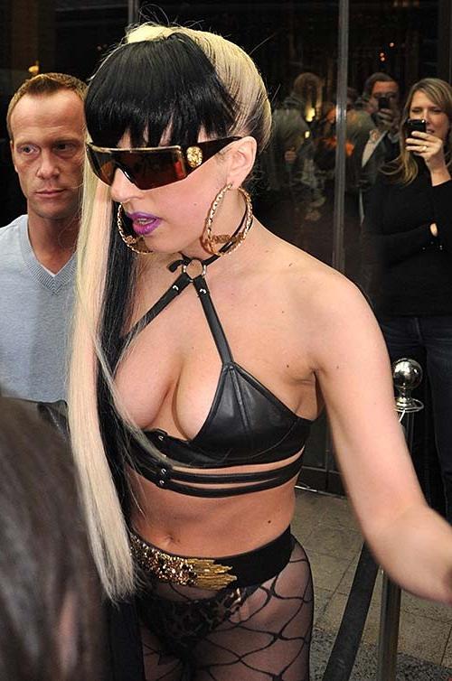 16P Lady Gaga exposing sexy body and hot pussy in see thru clothes