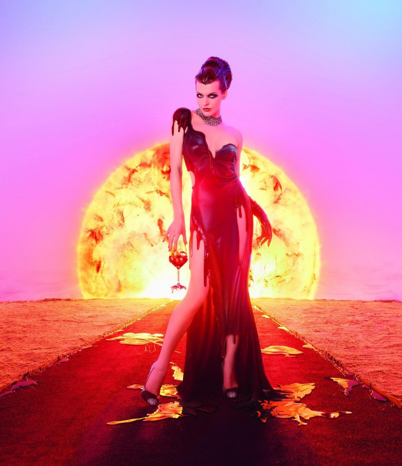 16P Milla Jovovich in very hot Campari 2012 calendar photoshoot