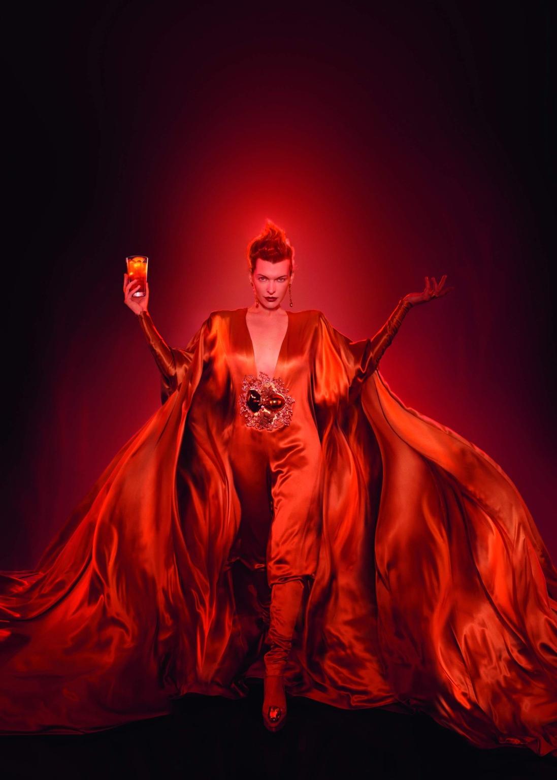 16P Milla Jovovich in very hot Campari 2012 calendar photoshoot