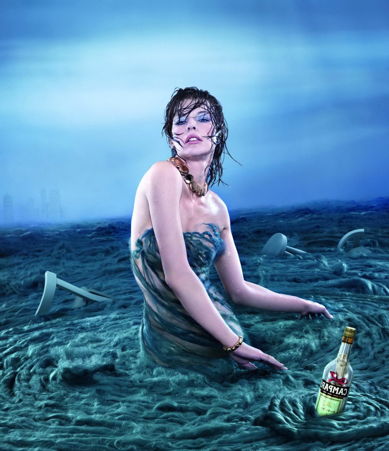 16P Milla Jovovich in very hot Campari 2012 calendar photoshoot