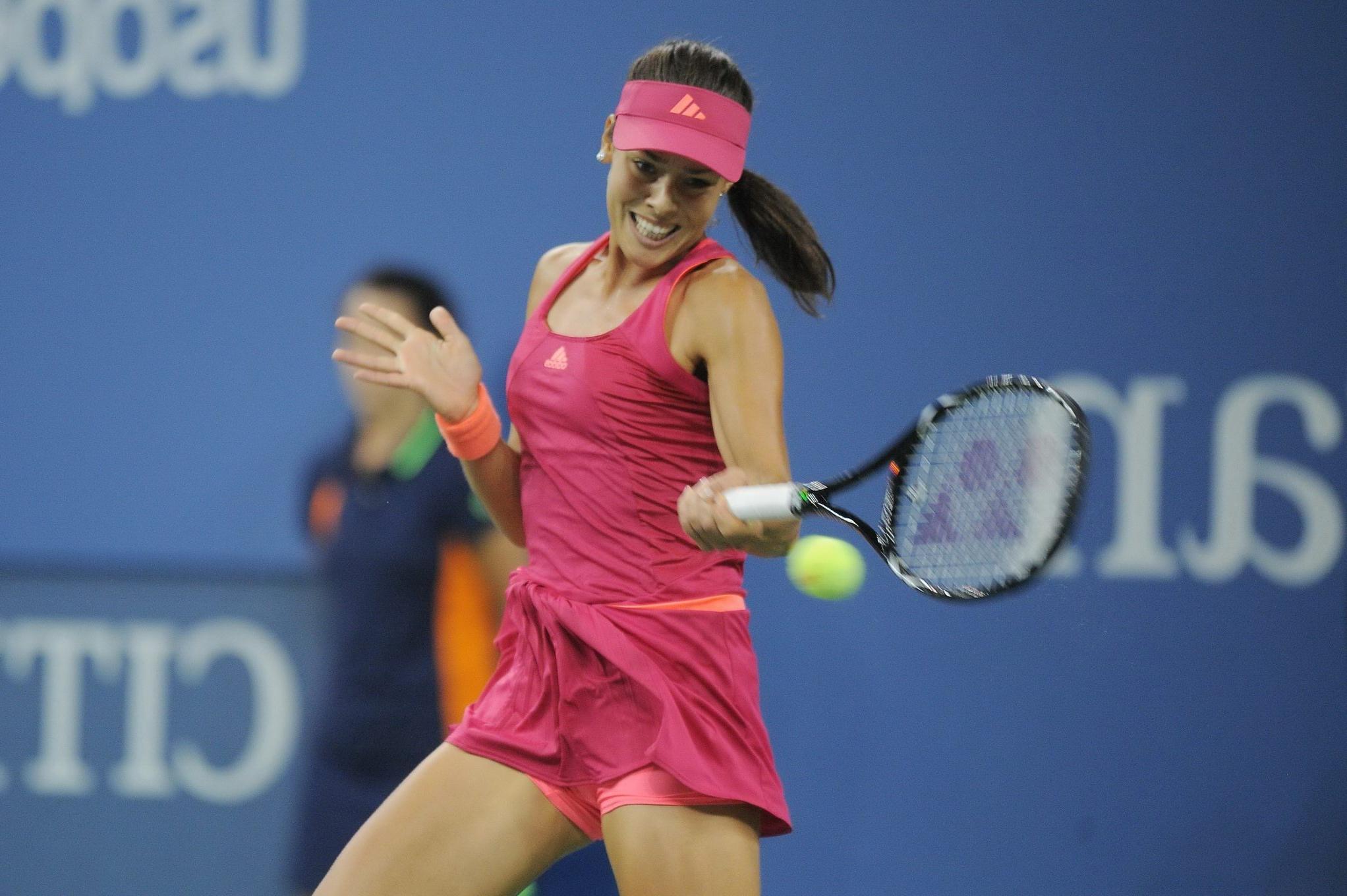 16P Ana Ivanovic showing cameltoe at the US Open in New York