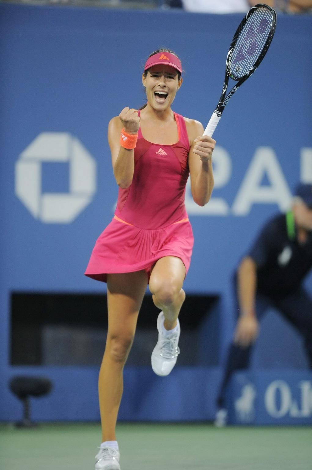 16P Ana Ivanovic showing cameltoe at the US Open in New York