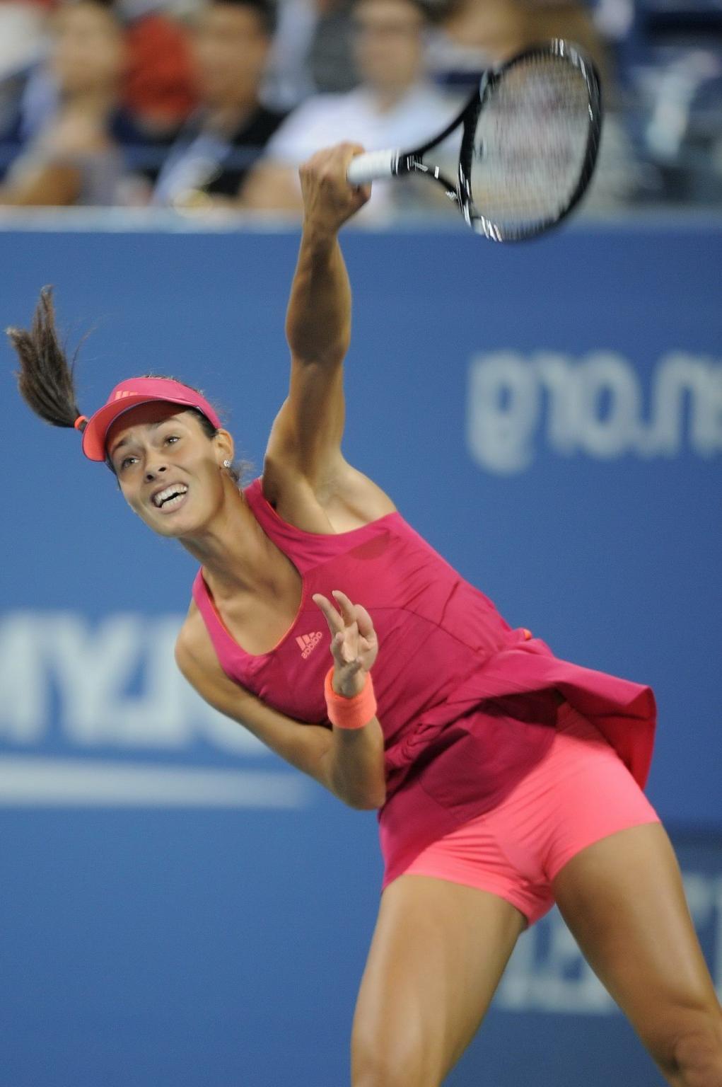16P Ana Ivanovic showing cameltoe at the US Open in New York