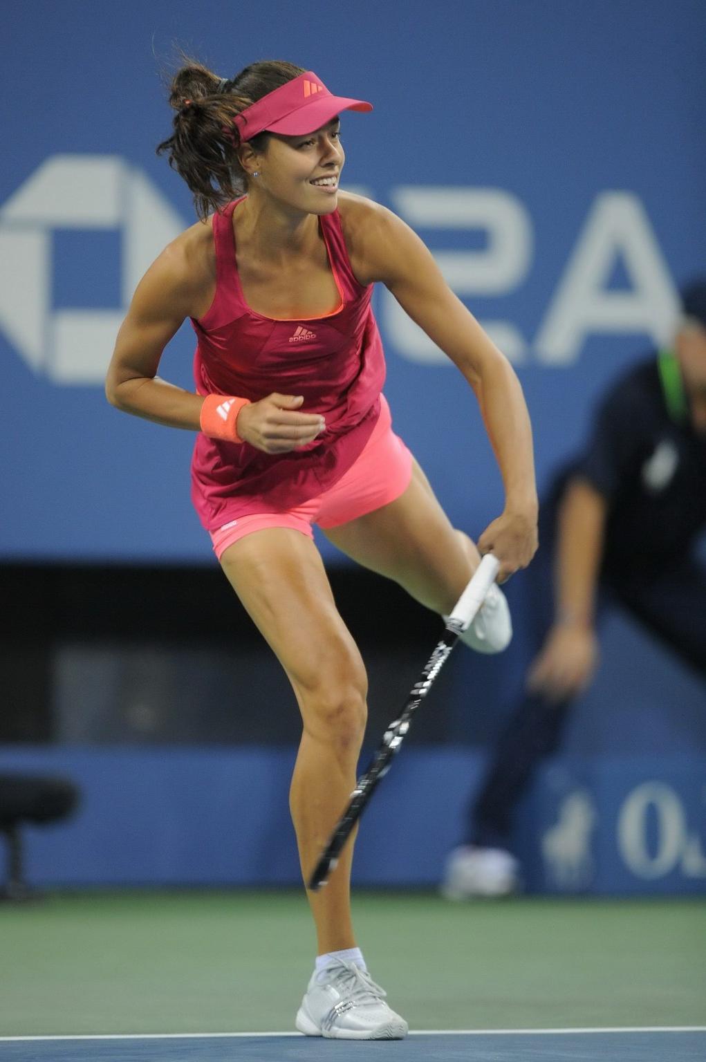 16P Ana Ivanovic showing cameltoe at the US Open in New York