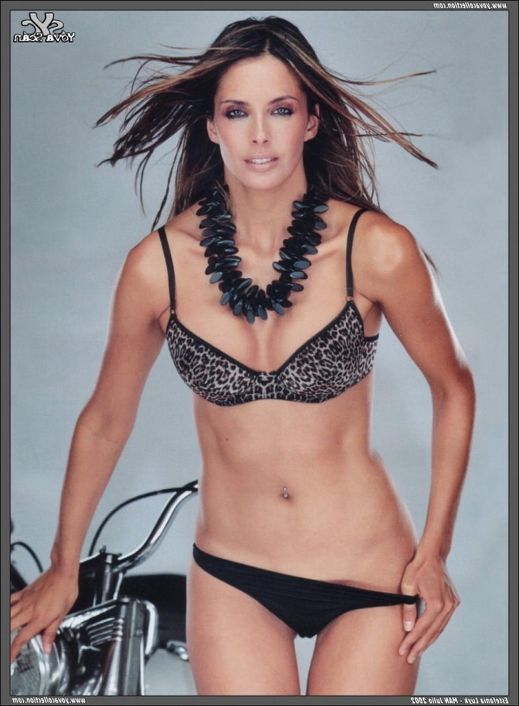 16P Estefania Luyk showing cameltoe at the swimwear photoshoot