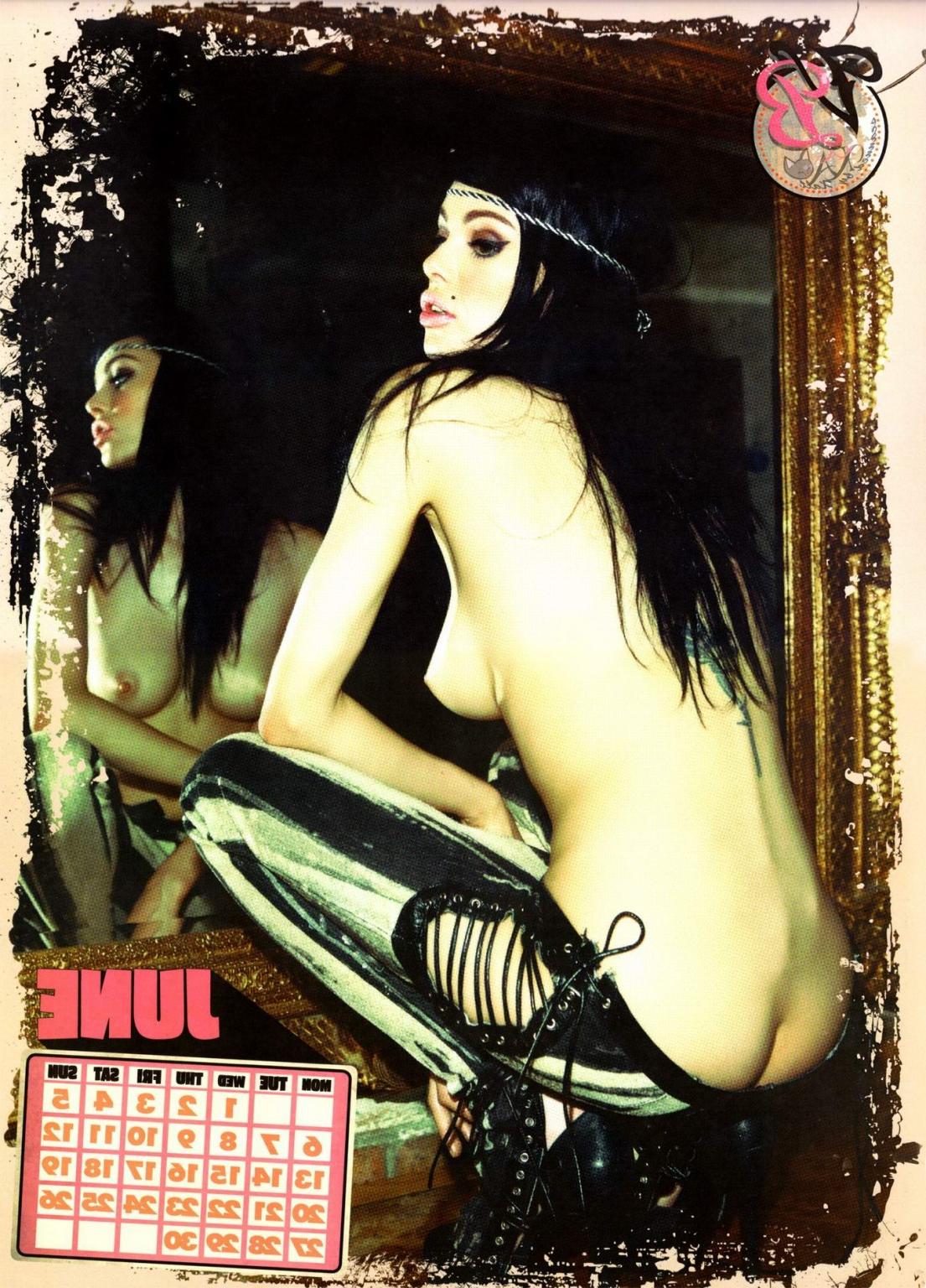 16P Vikki Blows posing nude for her official 2011 calendar