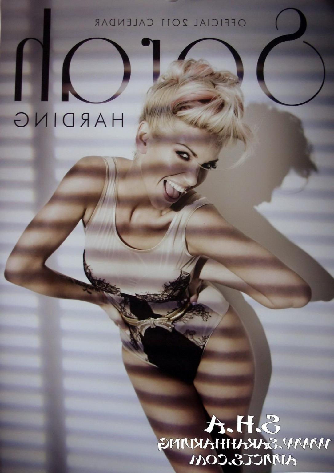 16P Sarah Harding nude  wearing lingerie for her official 2011 calendar