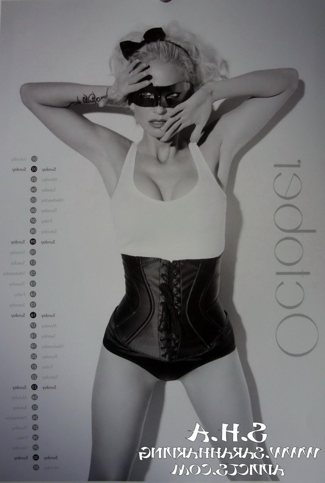 16P Sarah Harding nude  wearing lingerie for her official 2011 calendar