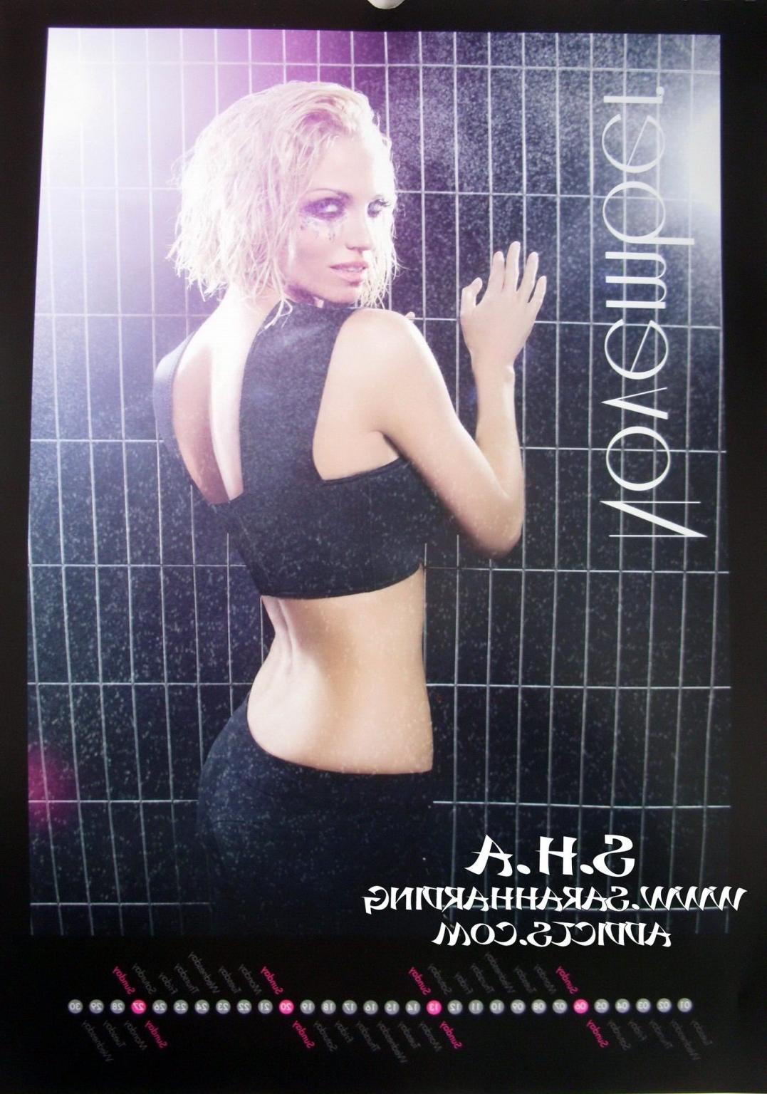 16P Sarah Harding nude  wearing lingerie for her official 2011 calendar