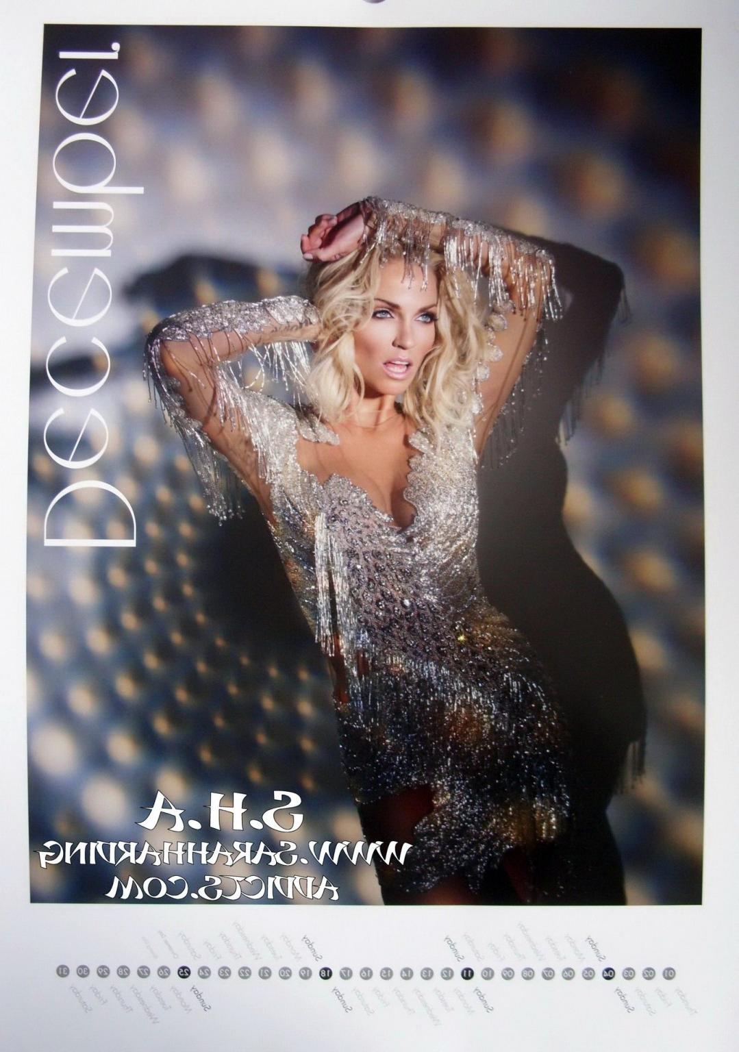16P Sarah Harding nude  wearing lingerie for her official 2011 calendar