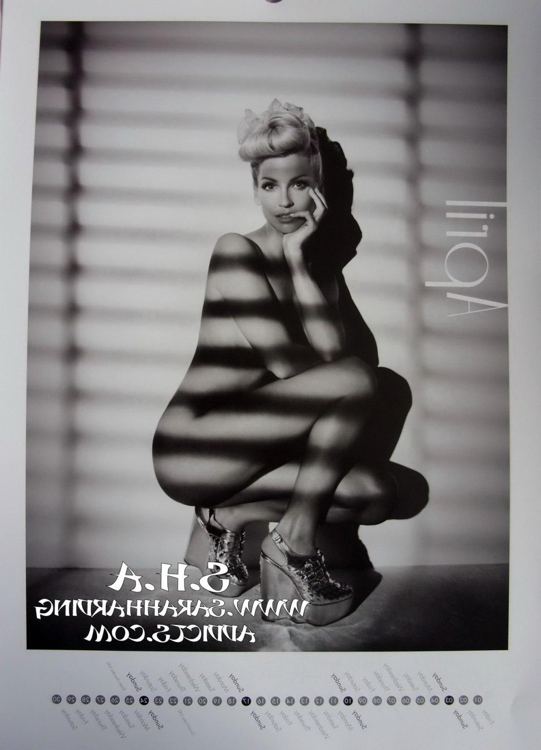 16P Sarah Harding nude  wearing lingerie for her official 2011 calendar