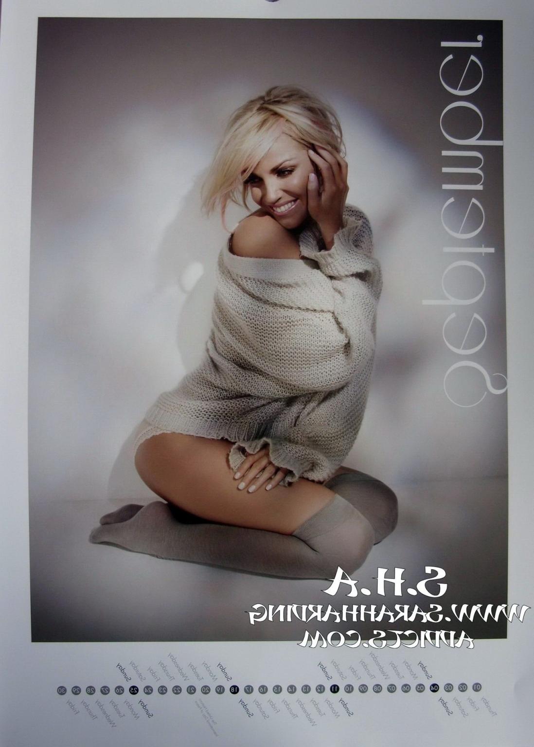 16P Sarah Harding nude  wearing lingerie for her official 2011 calendar