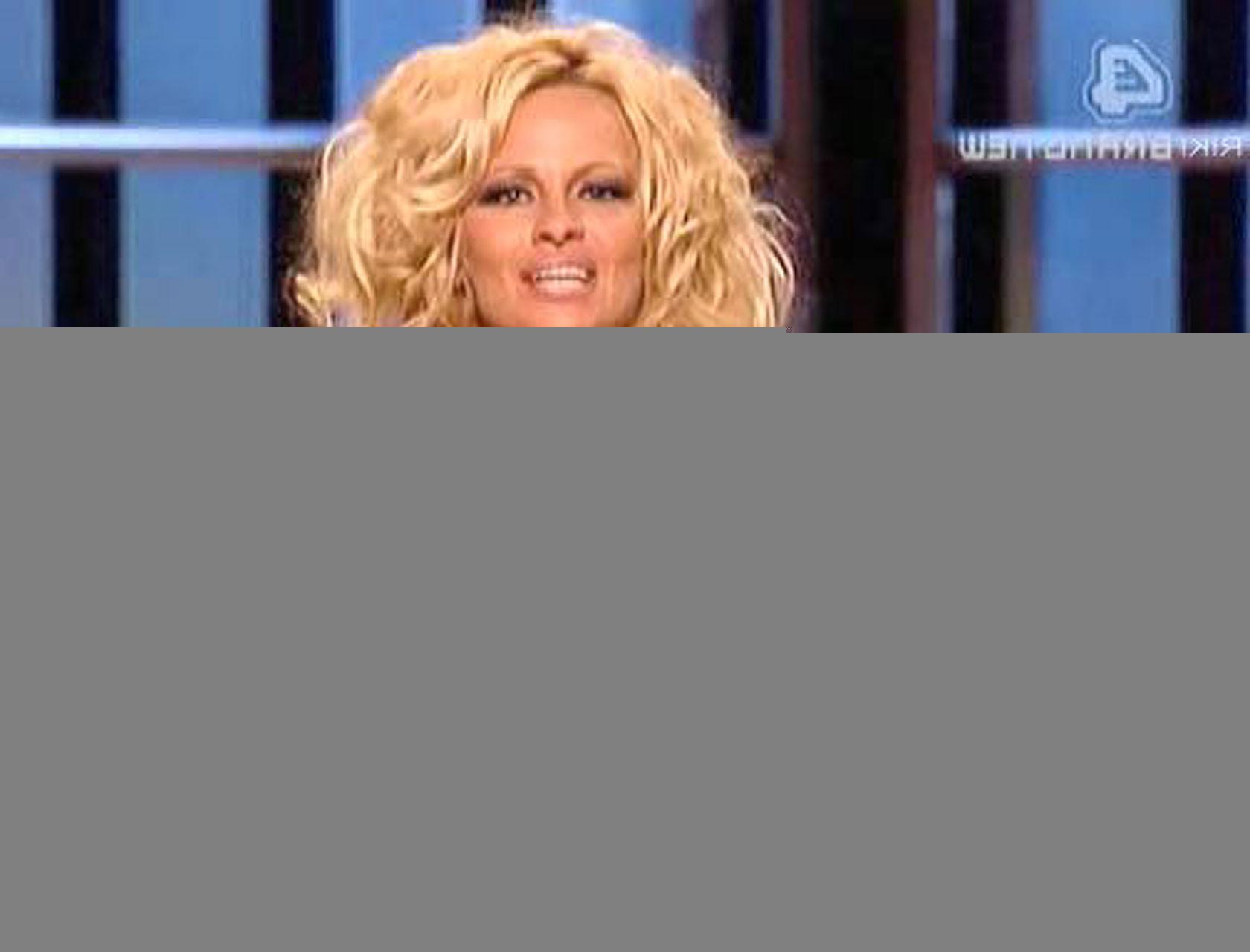 16P Pamela Anderson exposing her sexy body and fucking huge boobs