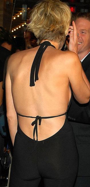 15P Celebrity Sharon Stone nice pussy lips and cameltoe