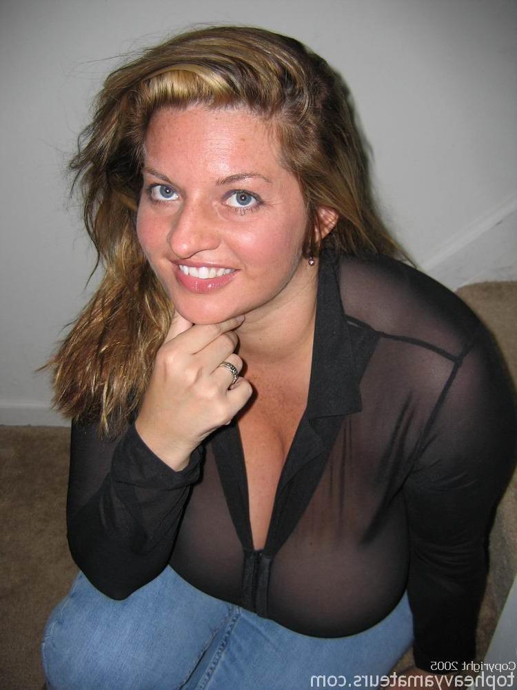 15P Giant boobed Maria Moore at home in a seethrough shirt