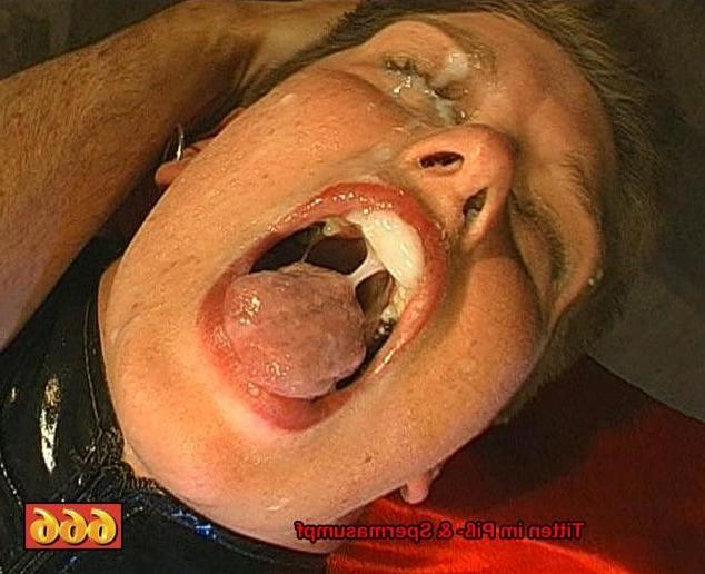 16P Huge tit slut eats piss and cum