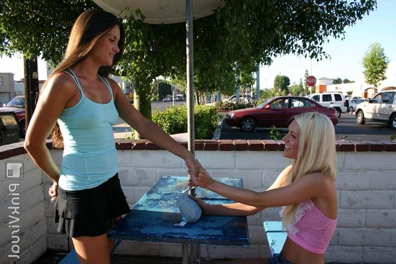 15P Blonde and brunette in delicious fuck with dildos and finger