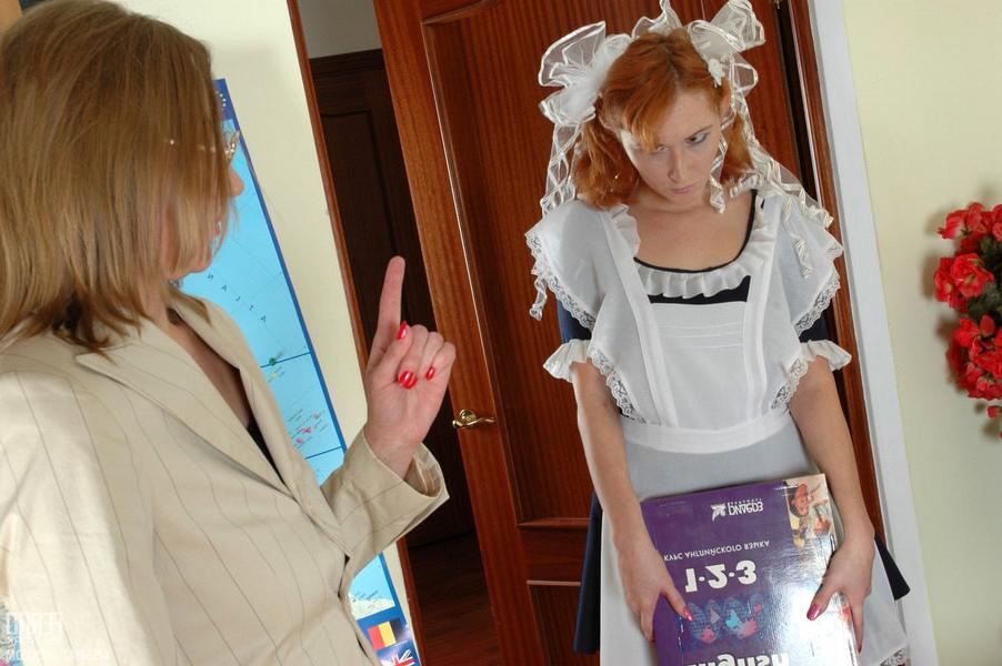 20P Nasty ponytailed doll learns the ropes of lez kissing and play with mature