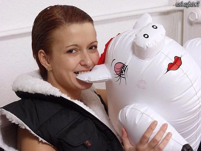 16P Babe playing with huge red dildo on a couch