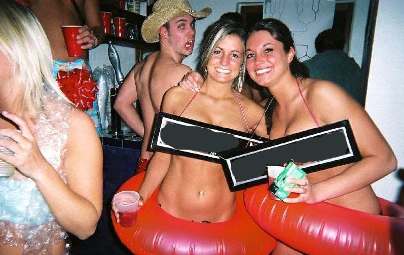 15P Naughty drunk babes at wild parties topless and flashing