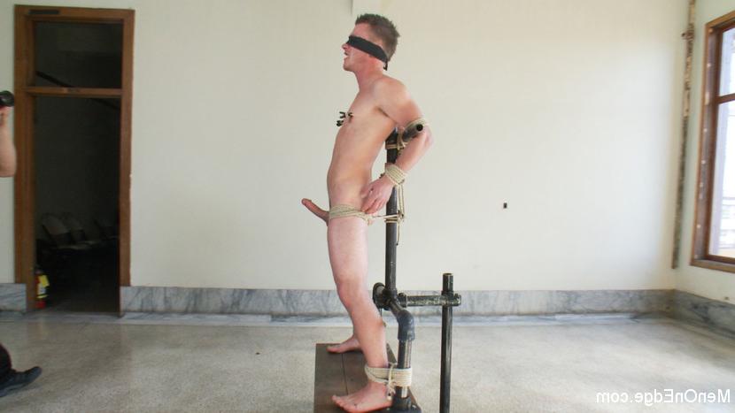 15P Hot straight stud gets tied up for the first time and cockteased for hours.