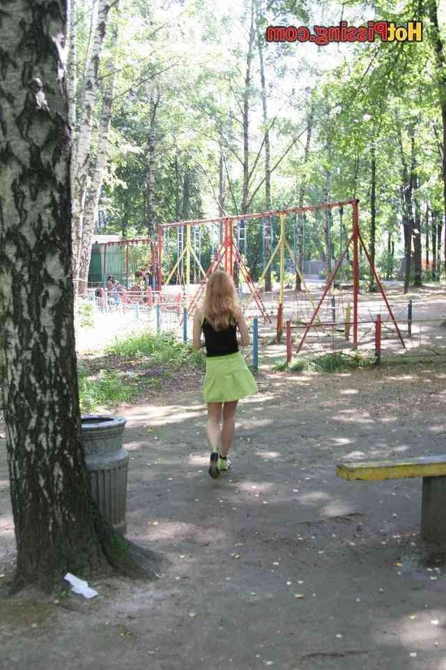 15P Slut pissing outdoors