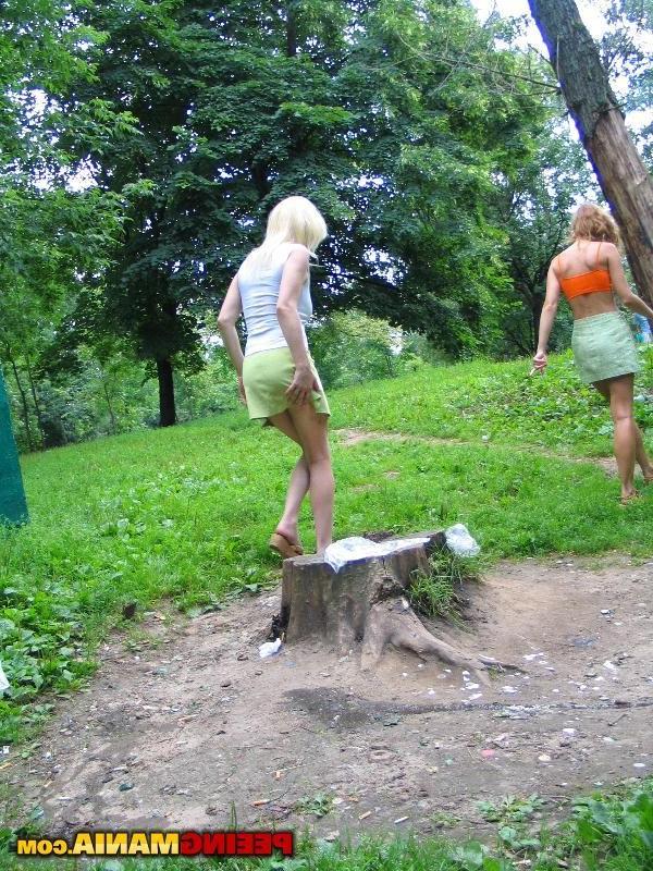 15P Two bitchy angels do a wee-wee synchronically and wipe their cunnies