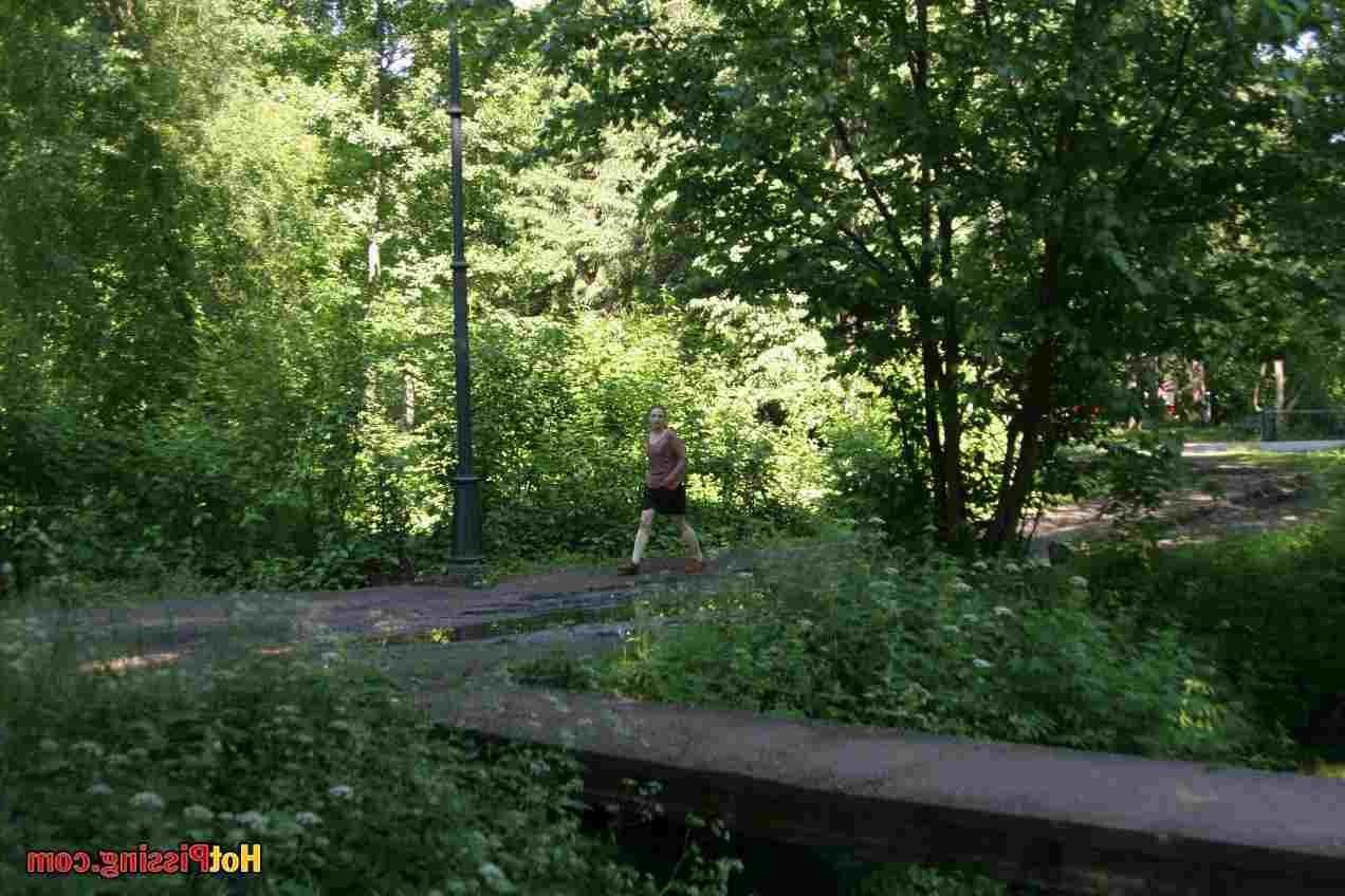 15P Slut pissing off a bridge