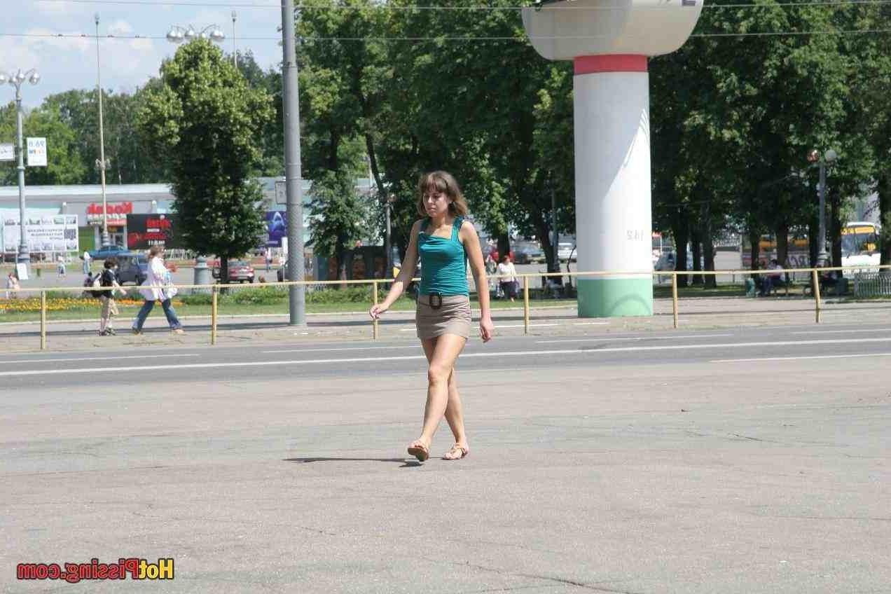 15P Slut pissing outdoors
