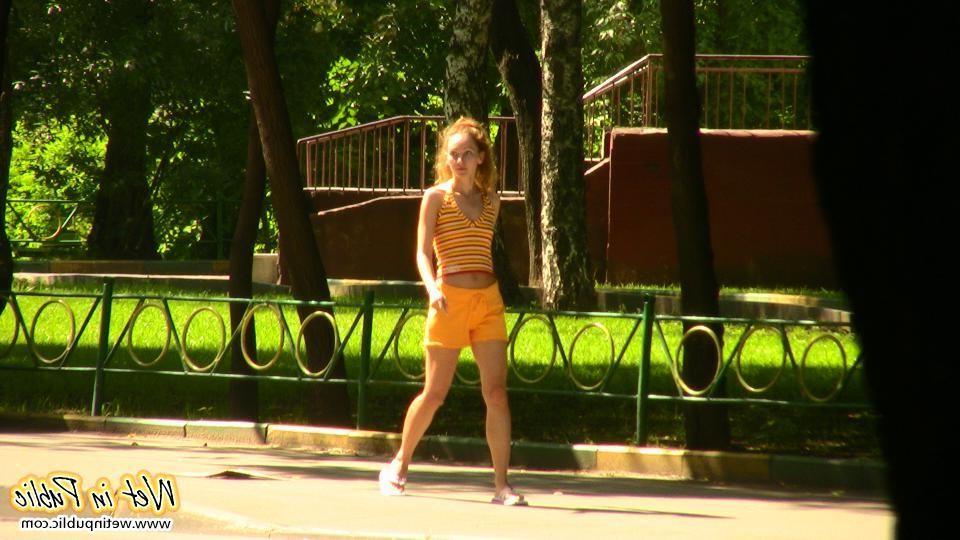 15P Street bitchie feels embarrassed as she has done a pee in shorts