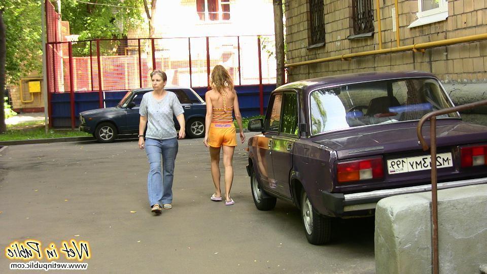 15P Street bitchie feels embarrassed as she has done a pee in shorts