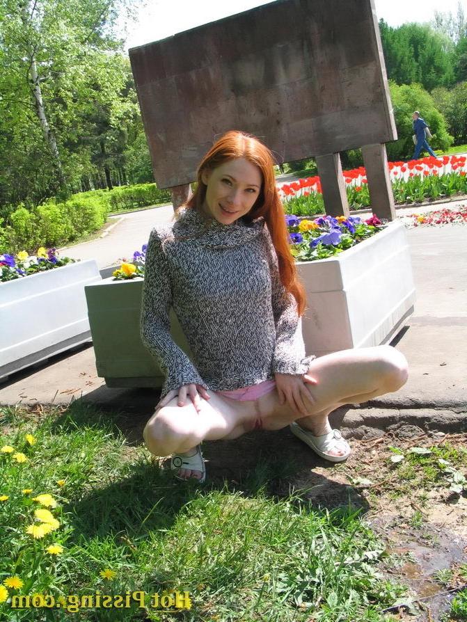 15P Girl gets daring enough to get squatted and start doing a pee outdoors