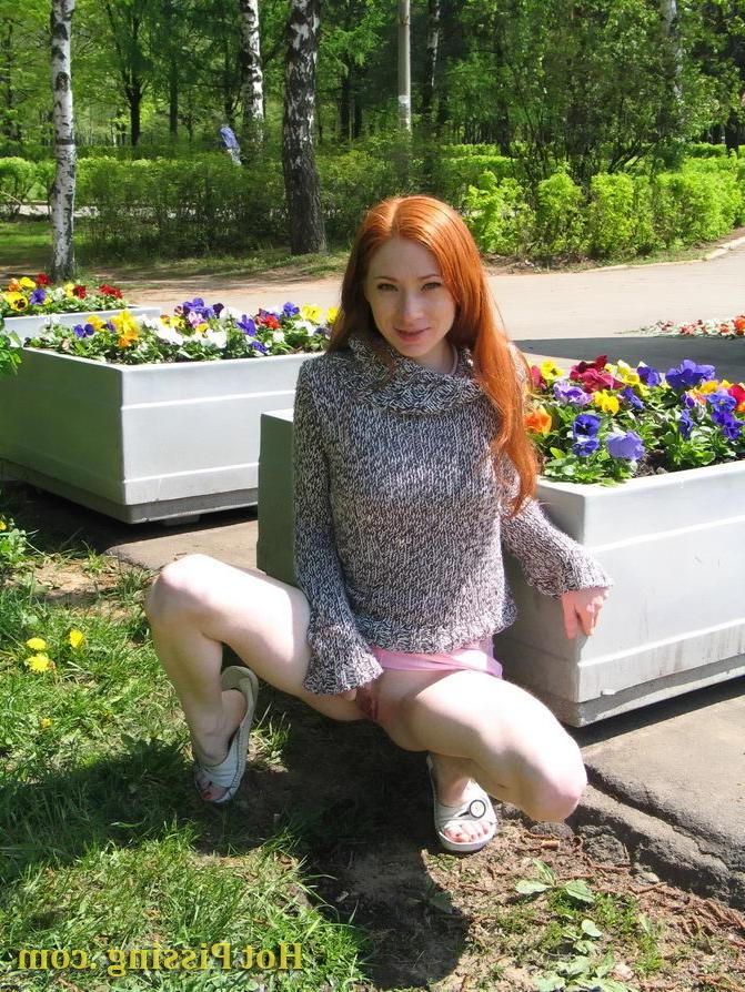 15P Girl gets daring enough to get squatted and start doing a pee outdoors