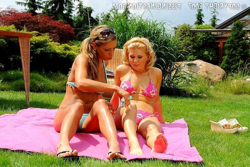 20P Blonde pisses allover a penetrating black cock