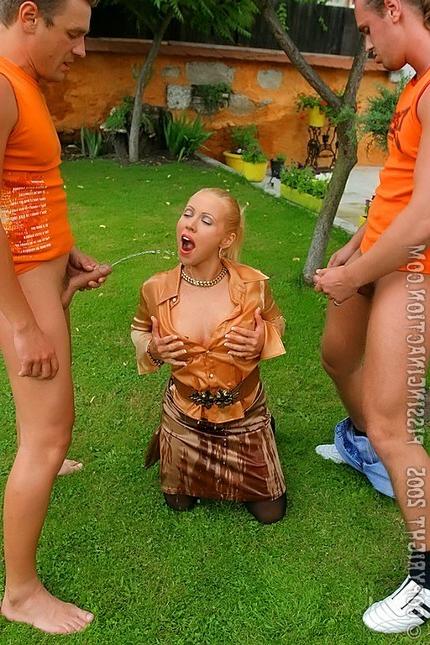 15P Yummy blonde fucked and soaked in piss