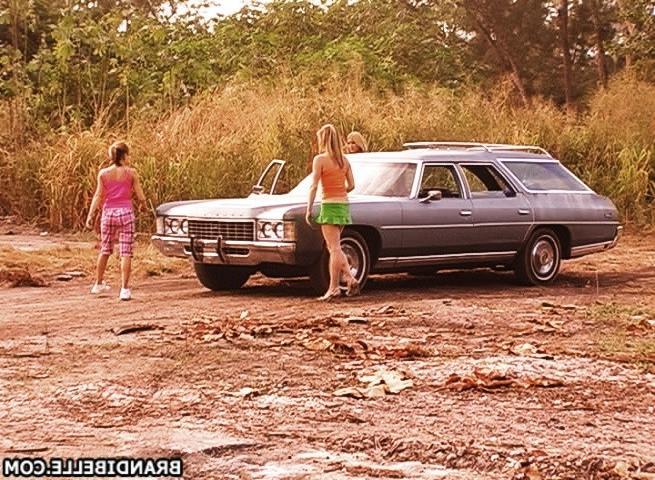 16P Brandi and two of her horny friends share a thick cock outdoors