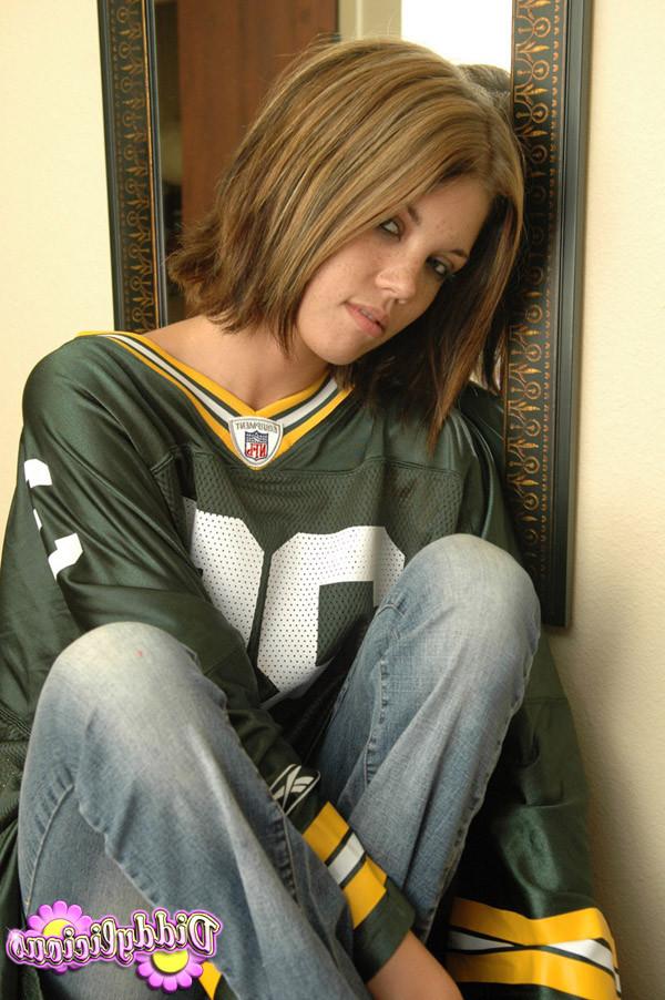 16P Teen football fan goofing around