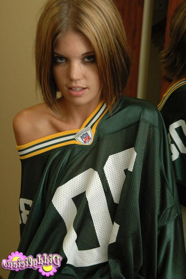 16P Teen football fan goofing around