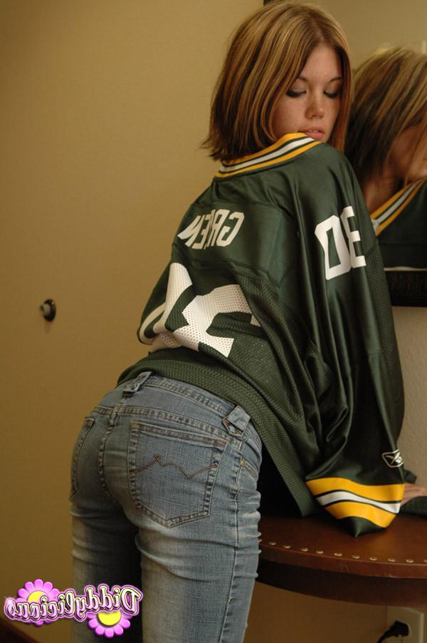 16P Teen football fan goofing around