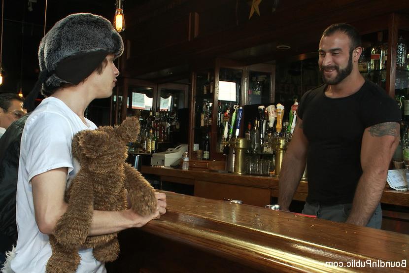 15P A furry gets beaten and gang fucked at a public bar.