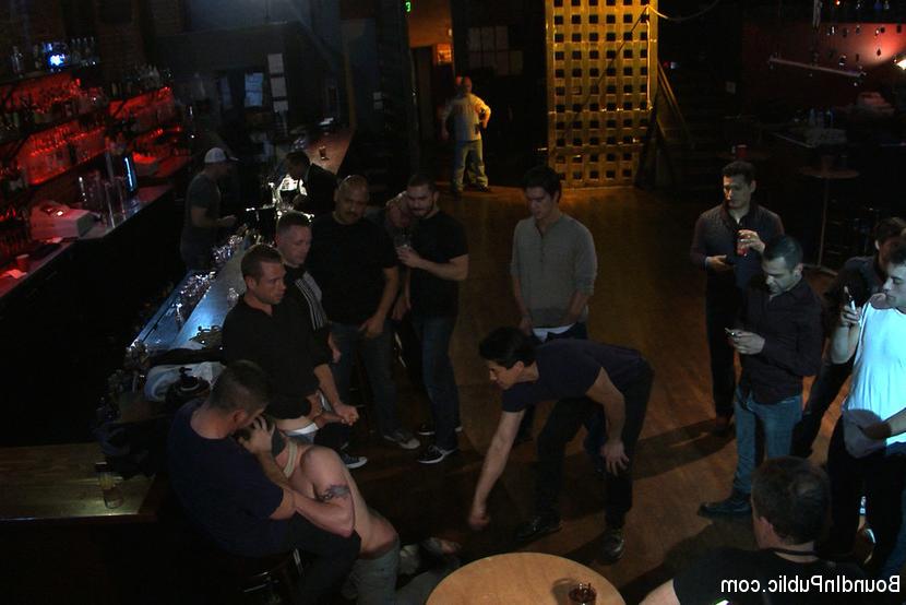 15P Muscle stud is subject to the Crawl of Shame at a crowded bar.