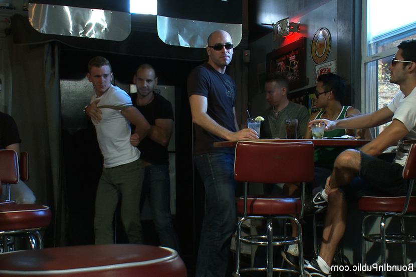 15P Cole Brooks gets piss in the mouth by Girth Brooks and licks his cum off the dir